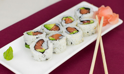 Salmon and Avocado Sushi Roll
